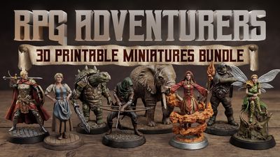 RPG Adventurers 3D Printable Miniatures Bundle